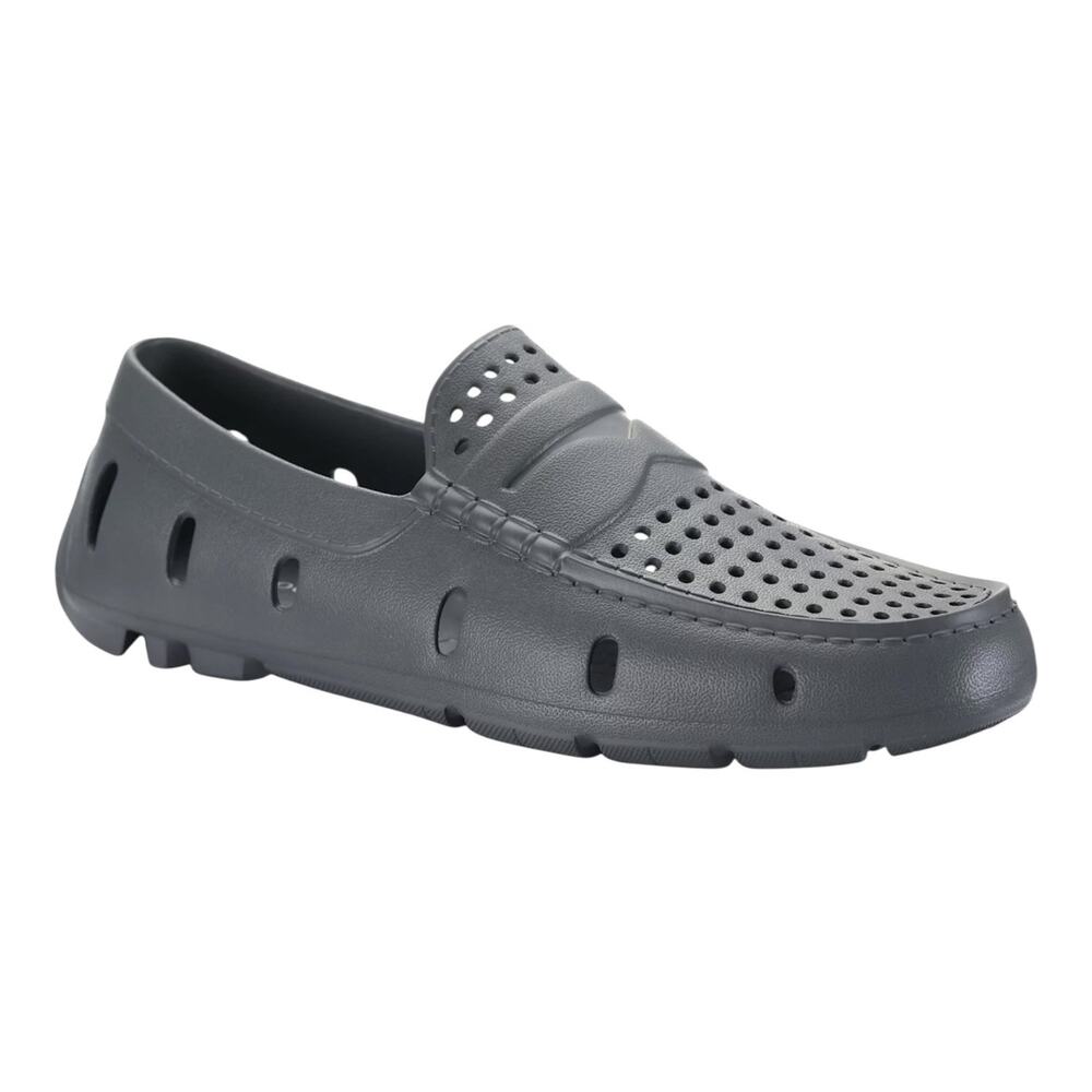 Club Room Men's Atlas Perforated Driver Loafer Gray Size 9